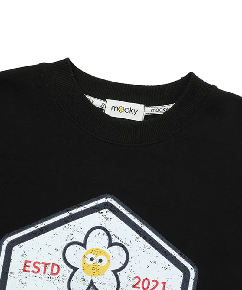 MACKY Golf: Washing Pigment Sweatshirt - Black