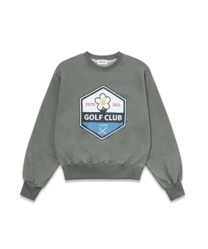 MACKY Golf: Washing Pigment Sweatshirt - Charcoal