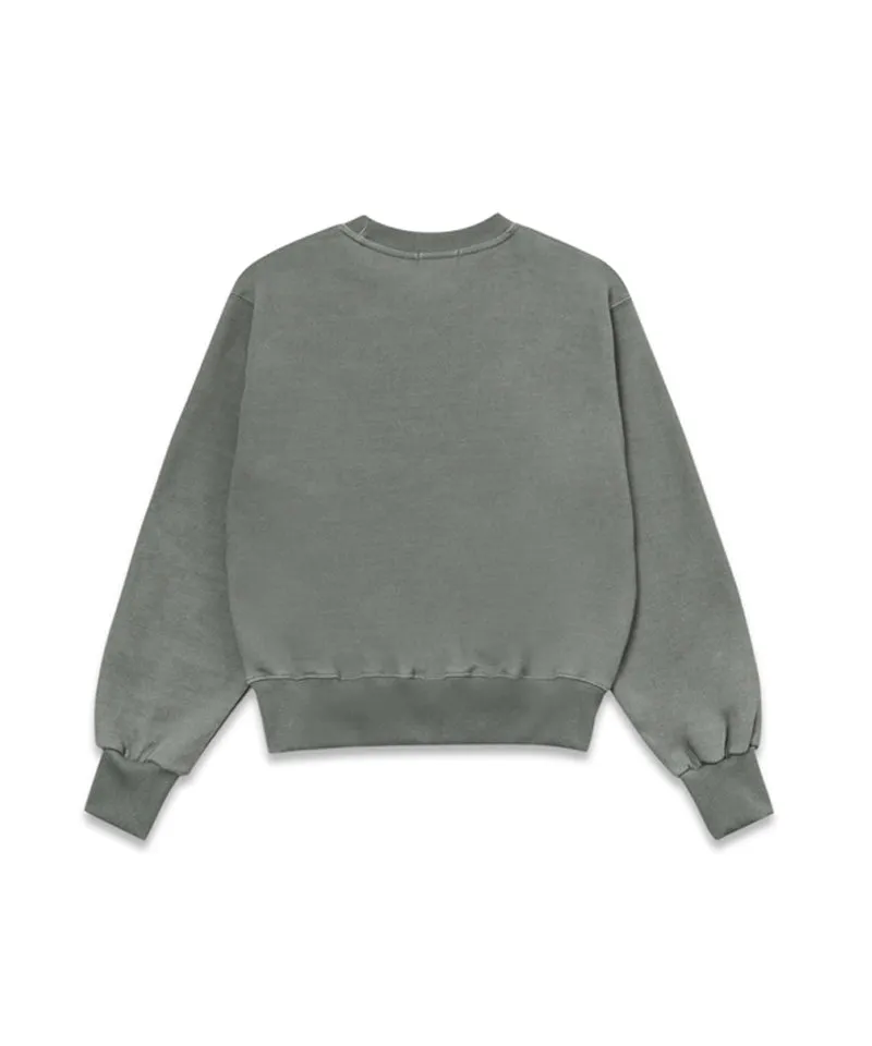 MACKY Golf: Washing Pigment Sweatshirt - Charcoal