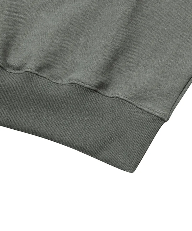MACKY Golf: Washing Pigment Sweatshirt - Charcoal