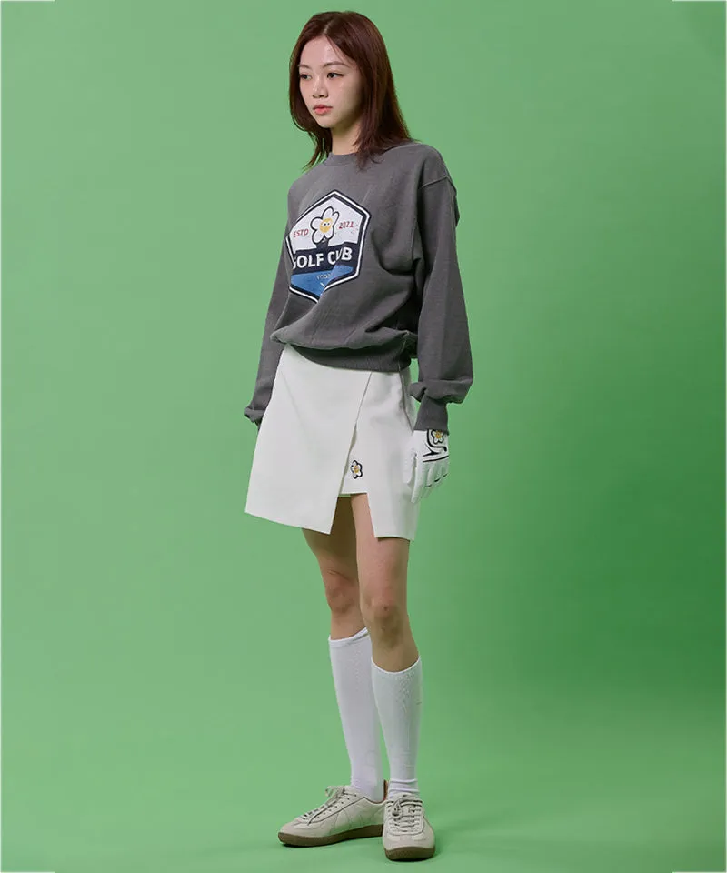MACKY Golf: Washing Pigment Sweatshirt - Charcoal