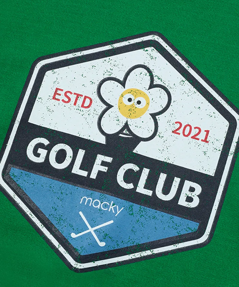 MACKY Golf: Washing Pigment Sweatshirt - Green