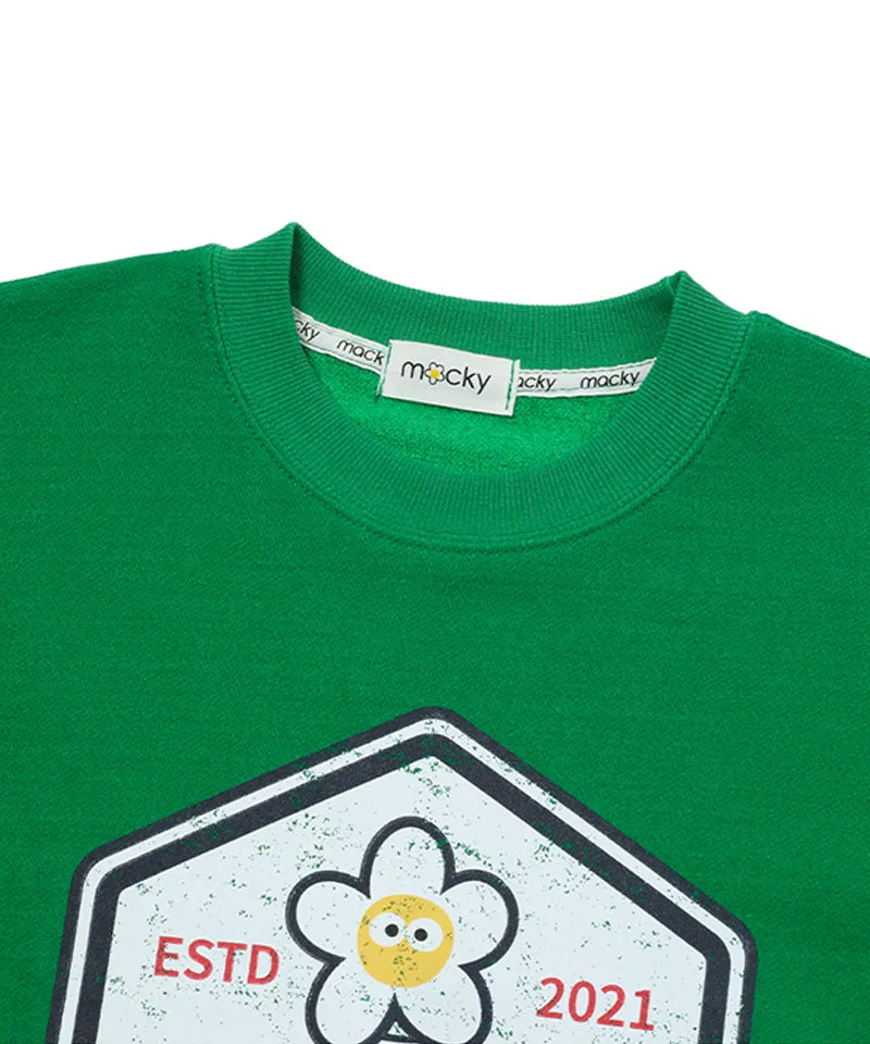 MACKY Golf: Washing Pigment Sweatshirt - Green