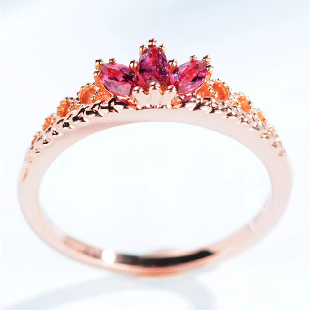 Marquise Cut Ruby Tiara Shape Band