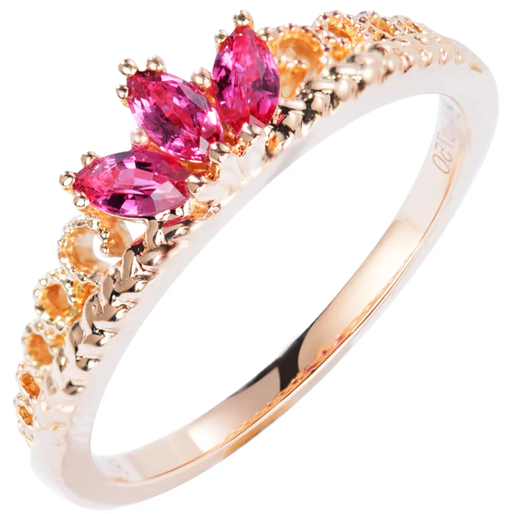 Marquise Cut Ruby Tiara Shape Band