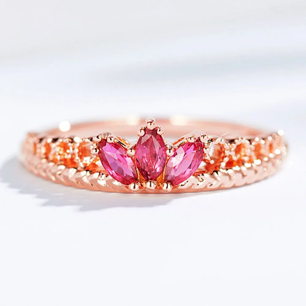 Marquise Cut Ruby Tiara Shape Band