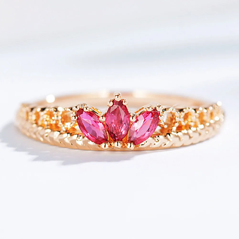 Marquise Cut Ruby Tiara Shape Band