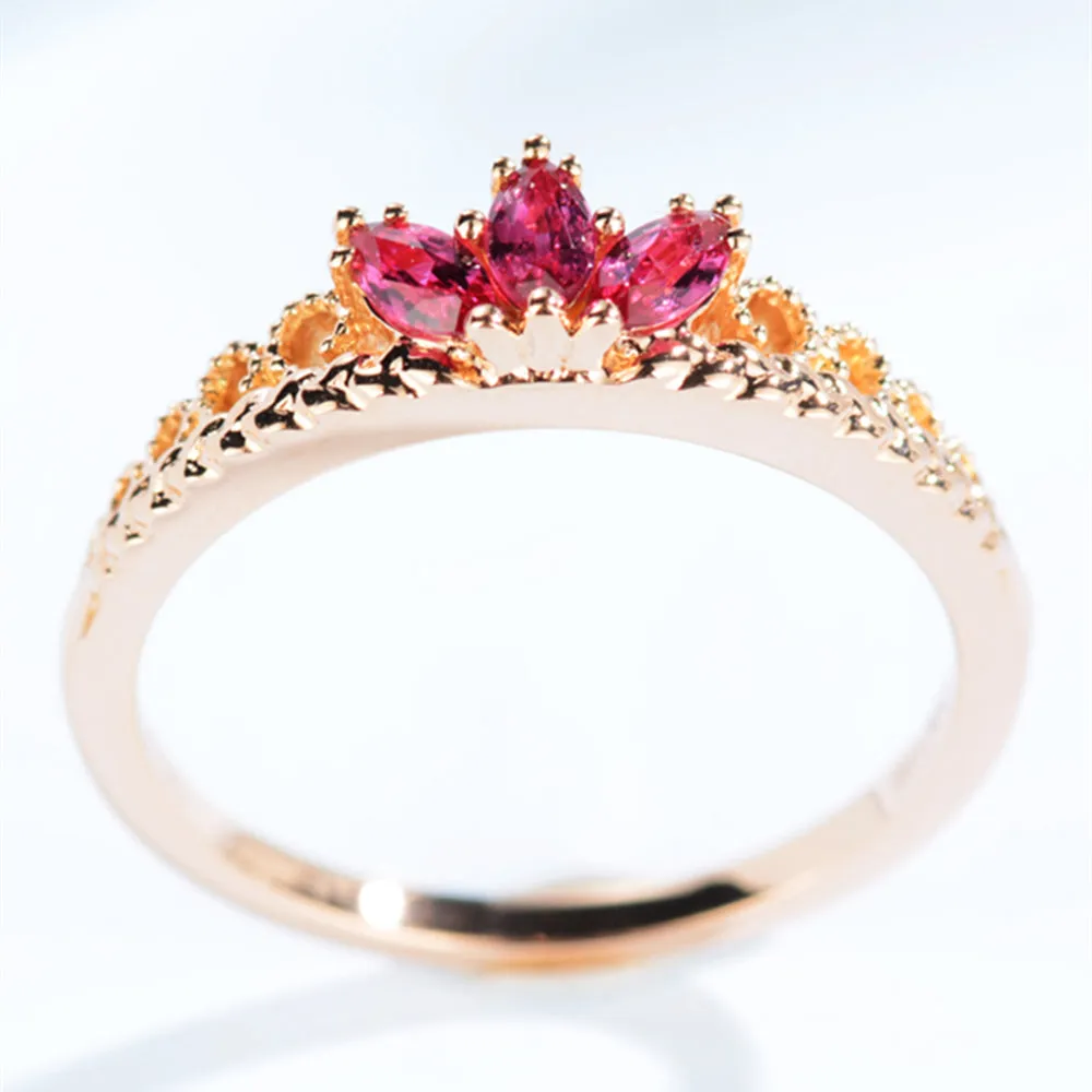 Marquise Cut Ruby Tiara Shape Band