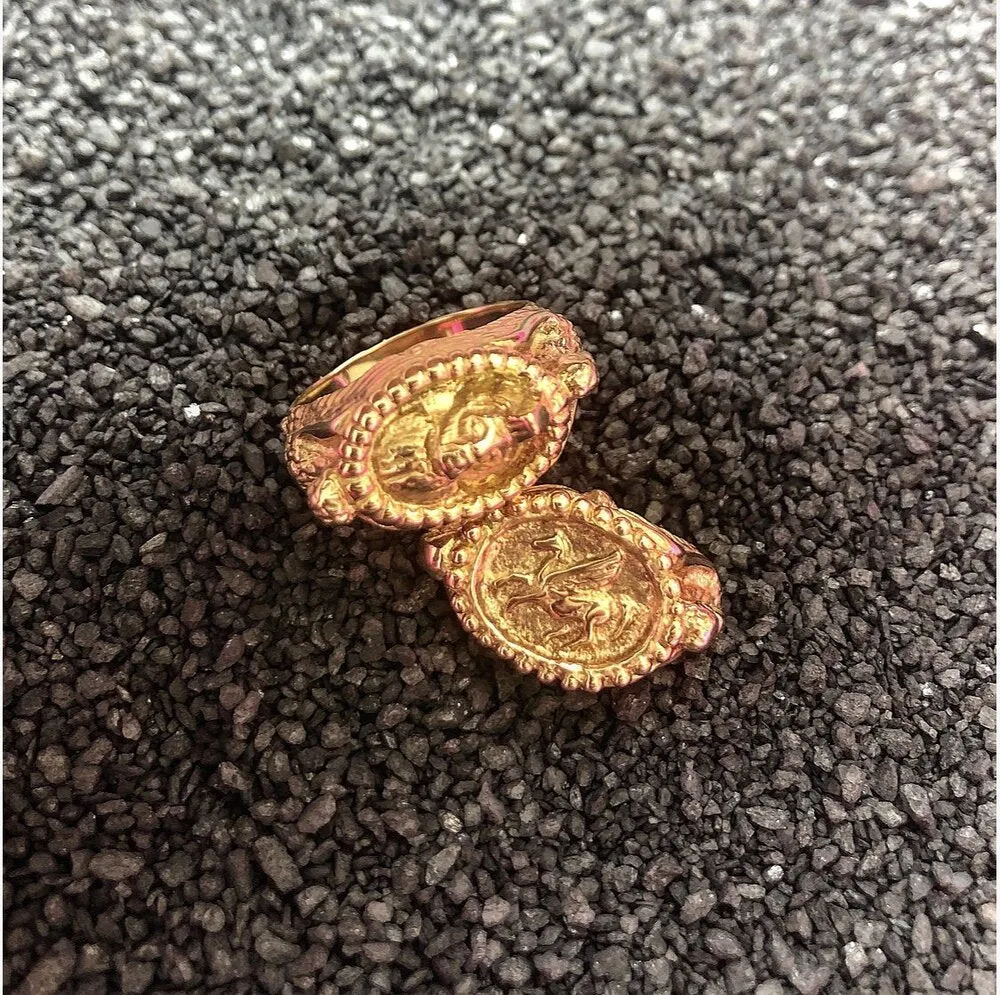 Matthia's & Claire Etrusca Pegasus Signet Ring