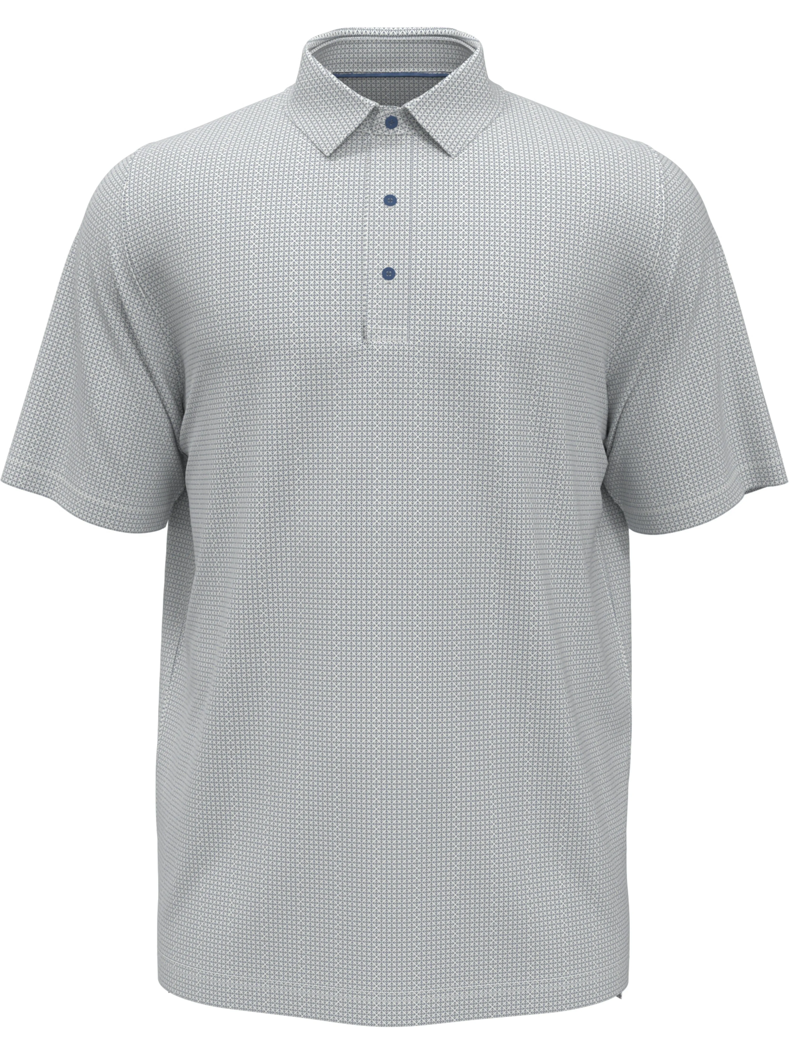 Mens Chevron Foulard Print Golf Polo