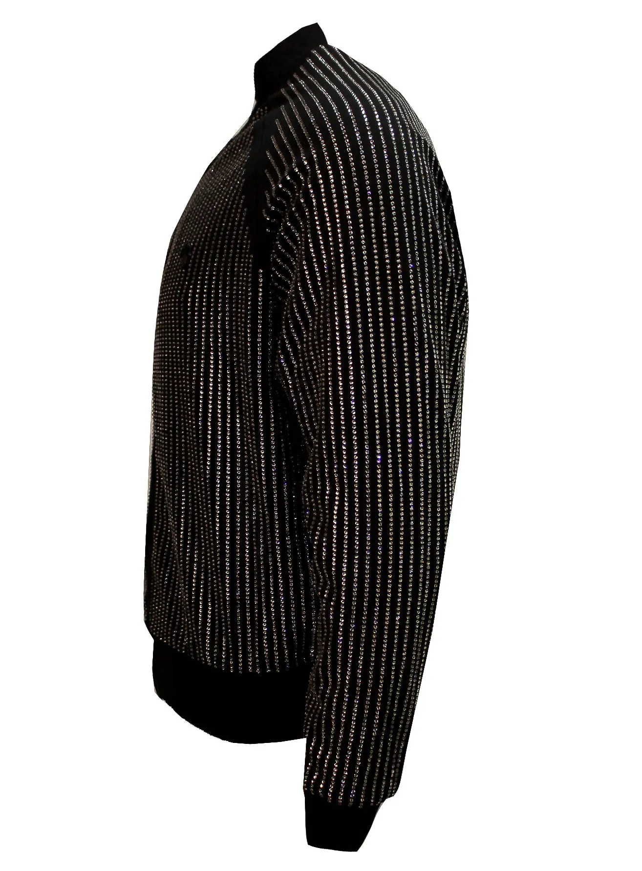 Men's Long Sleeve Diamond Jacket-White/Clear