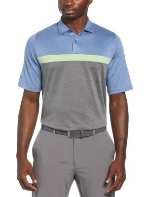 Mens Soft Touch Color Block Golf Polo