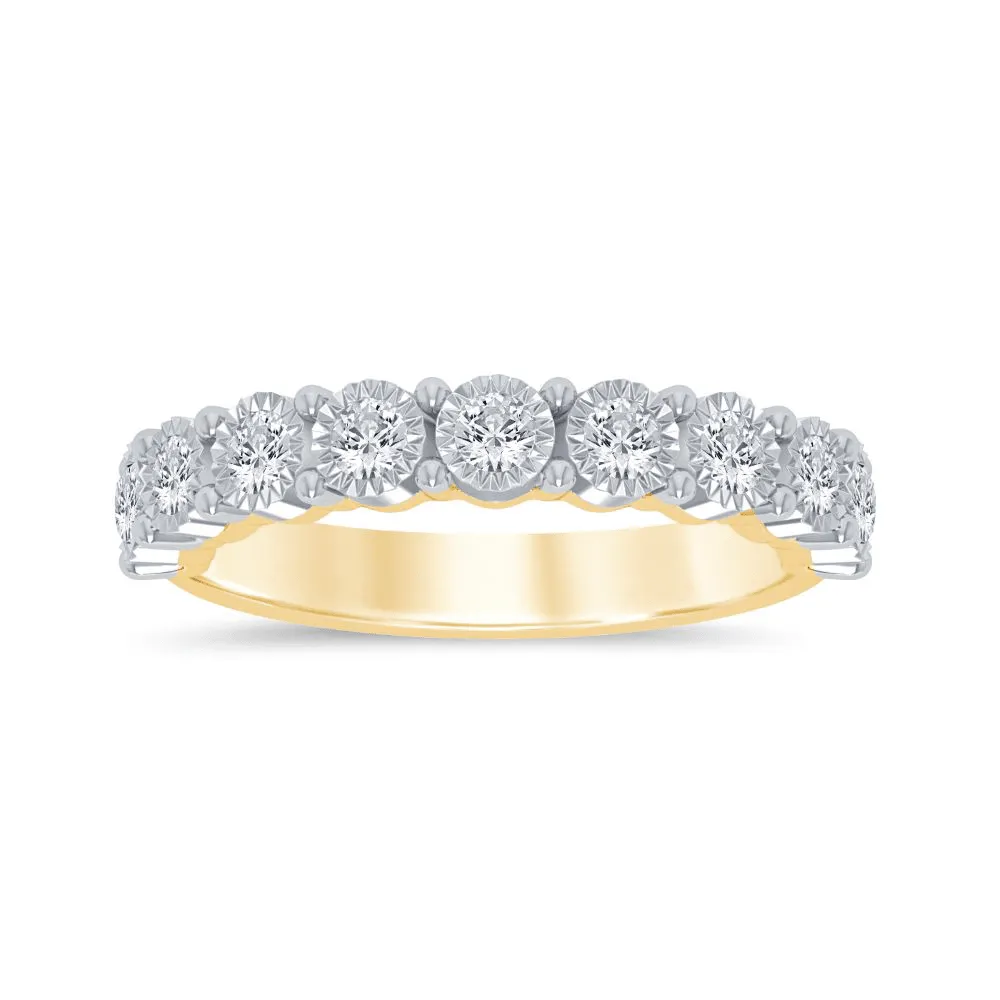 Miracle Ring with 1/2ct of Diamonds in 9ct Yellow Gold
