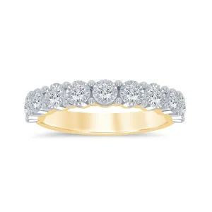 Miracle Ring with 1/2ct of Diamonds in 9ct Yellow Gold