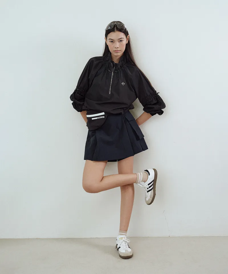 Monday Flow Logo Border Short Socks - Light Beige