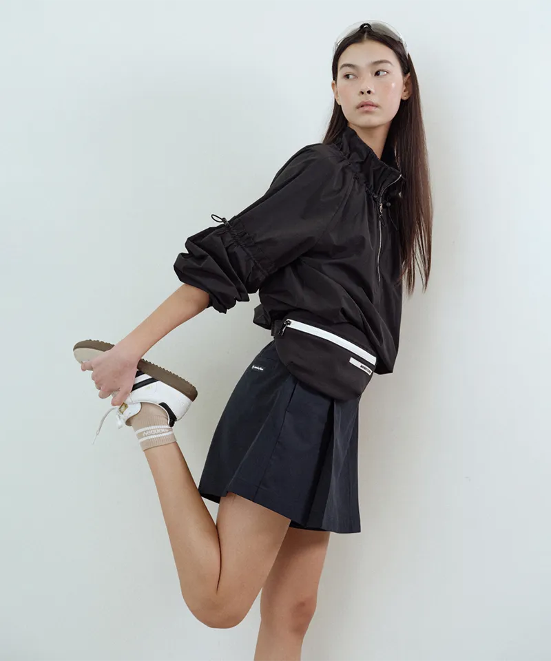 Monday Flow Logo Border Short Socks - Light Beige