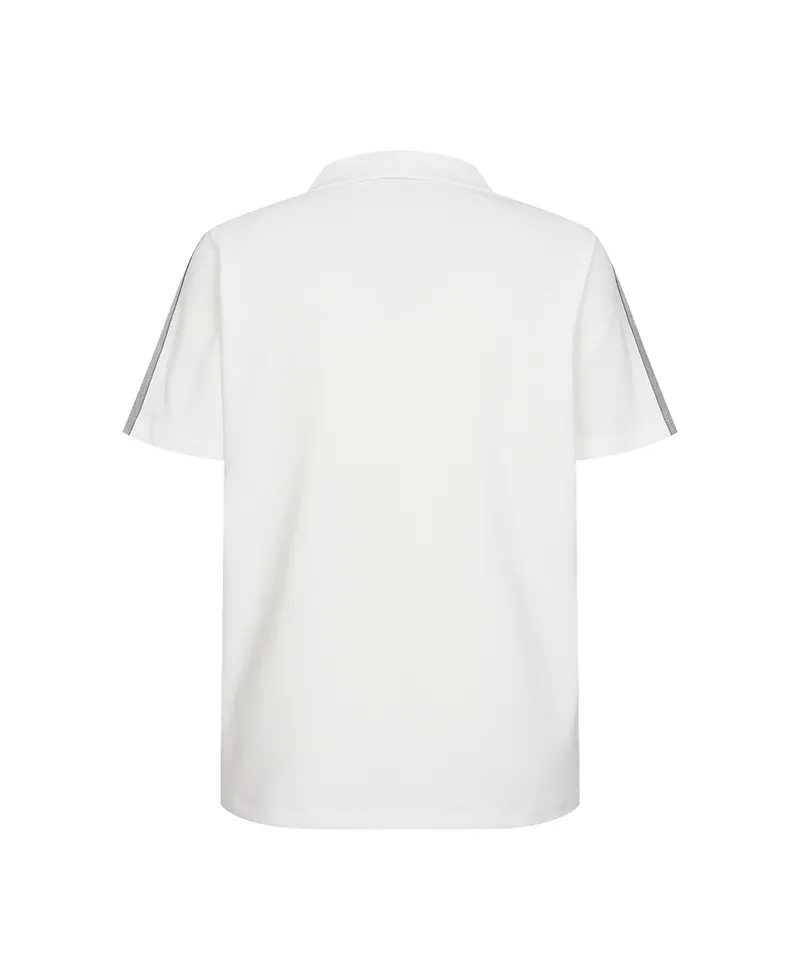 Monday Flow Sporty And Cool Collar Top - White