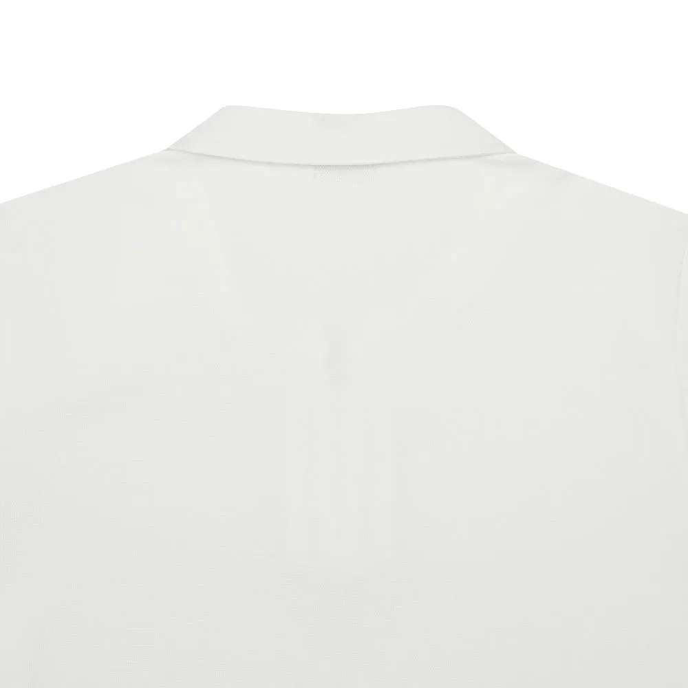 Monday Flow Sporty And Cool Collar Top - White