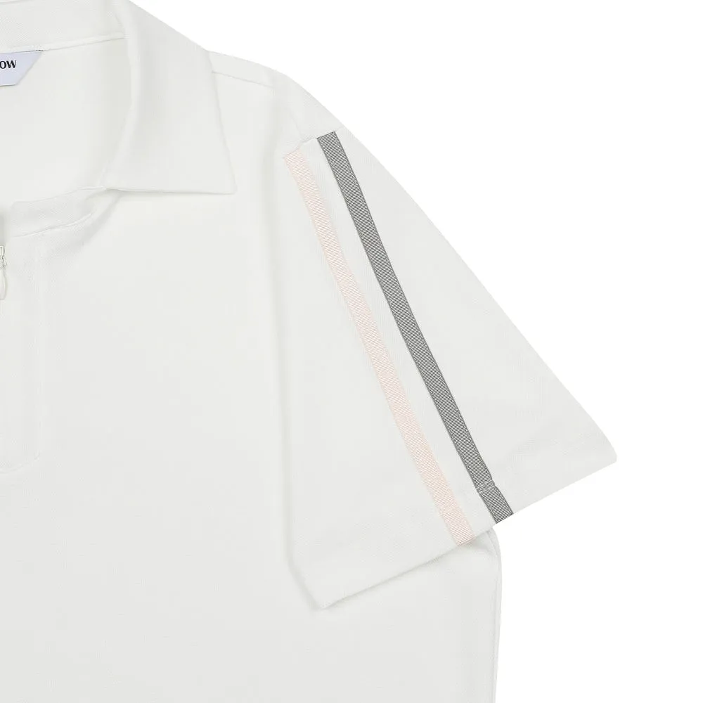 Monday Flow Sporty And Cool Collar Top - White