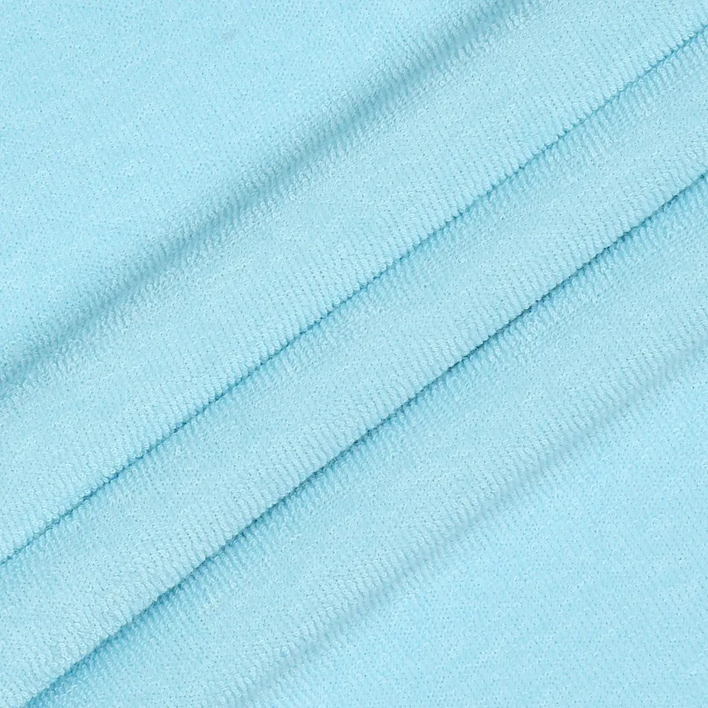 Monday Flow Terry Collar Top - Sky Blue