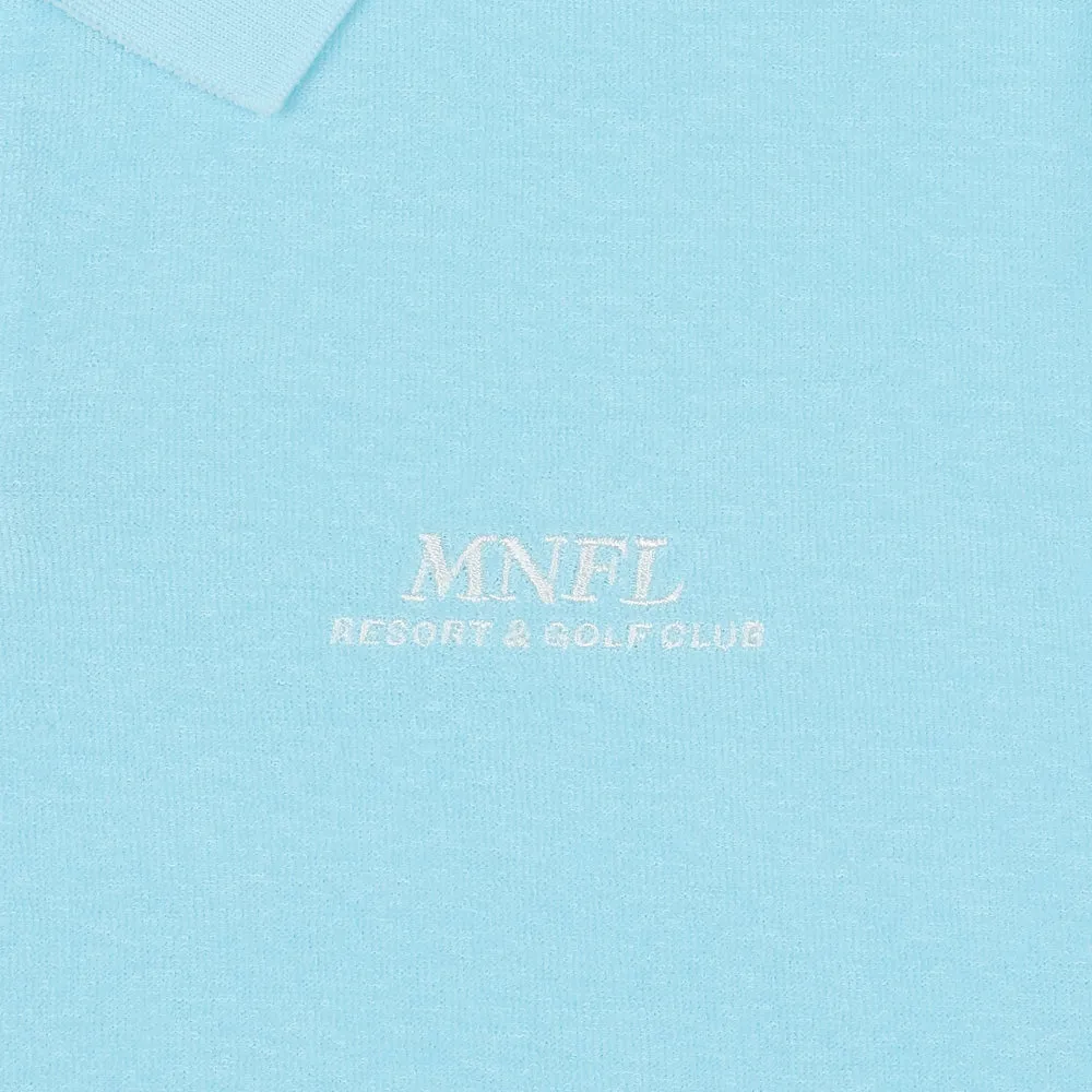 Monday Flow Terry Collar Top - Sky Blue