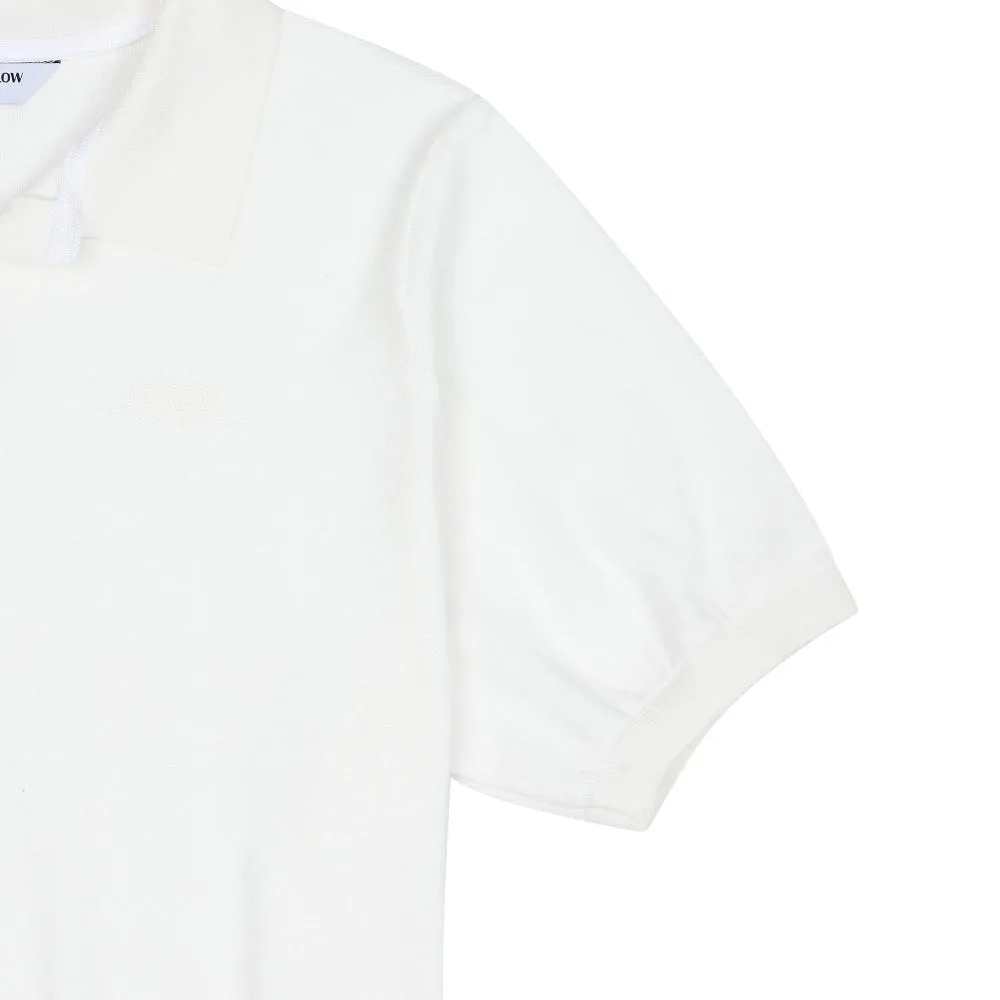 Monday Flow Terry Collar Top - White