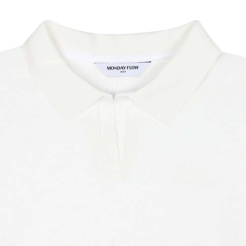 Monday Flow Terry Collar Top - White