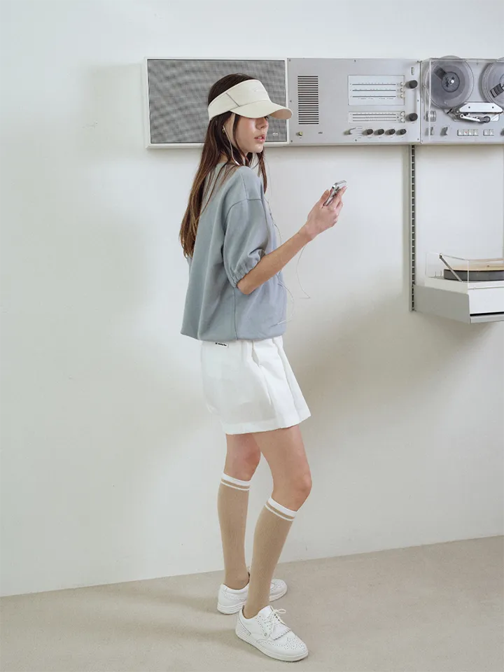 Monday Flow Women's Striped Knee Socks - Beige