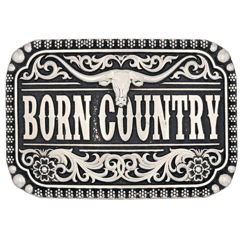 Montana Silversmiths "Born Country" Attitude Buckle