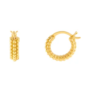 Multi Bead Huggie Earring
