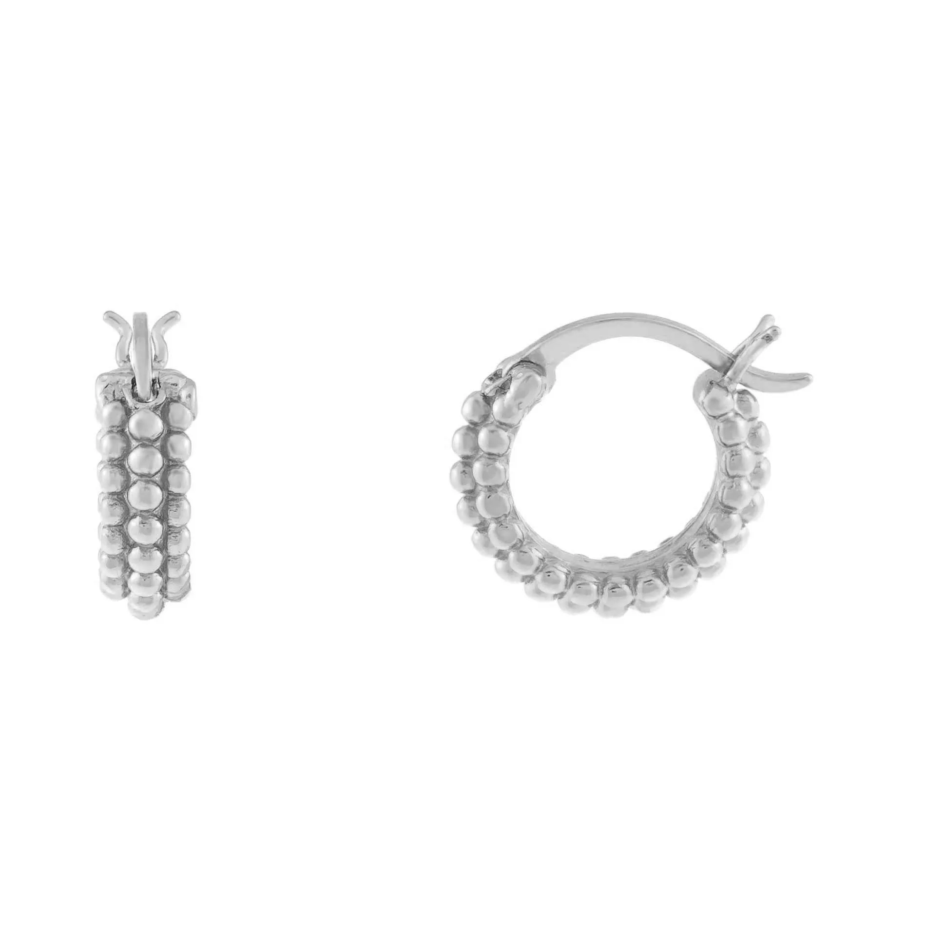 Multi Bead Huggie Earring