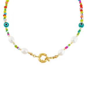 Multi Beaded Toggle Necklace