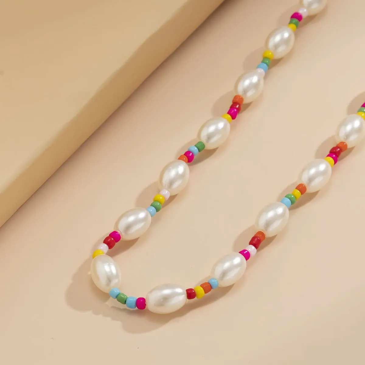 Multicolor Howlite & Pearl 18K Gold-Plated Beaded Necklace