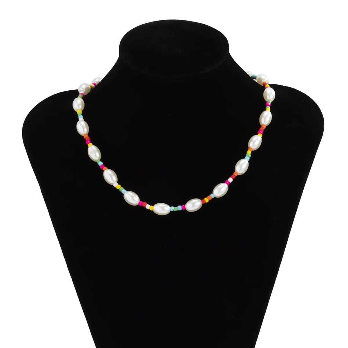 Multicolor Howlite & Pearl 18K Gold-Plated Beaded Necklace