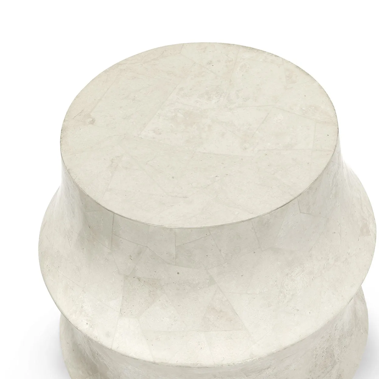 Nali Stone Outdoor Stool White