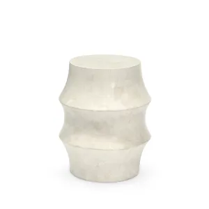 Nali Stone Outdoor Stool White