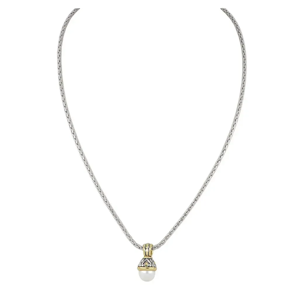Ocean Images Collection - Small 10mm Pearl Slider Necklace