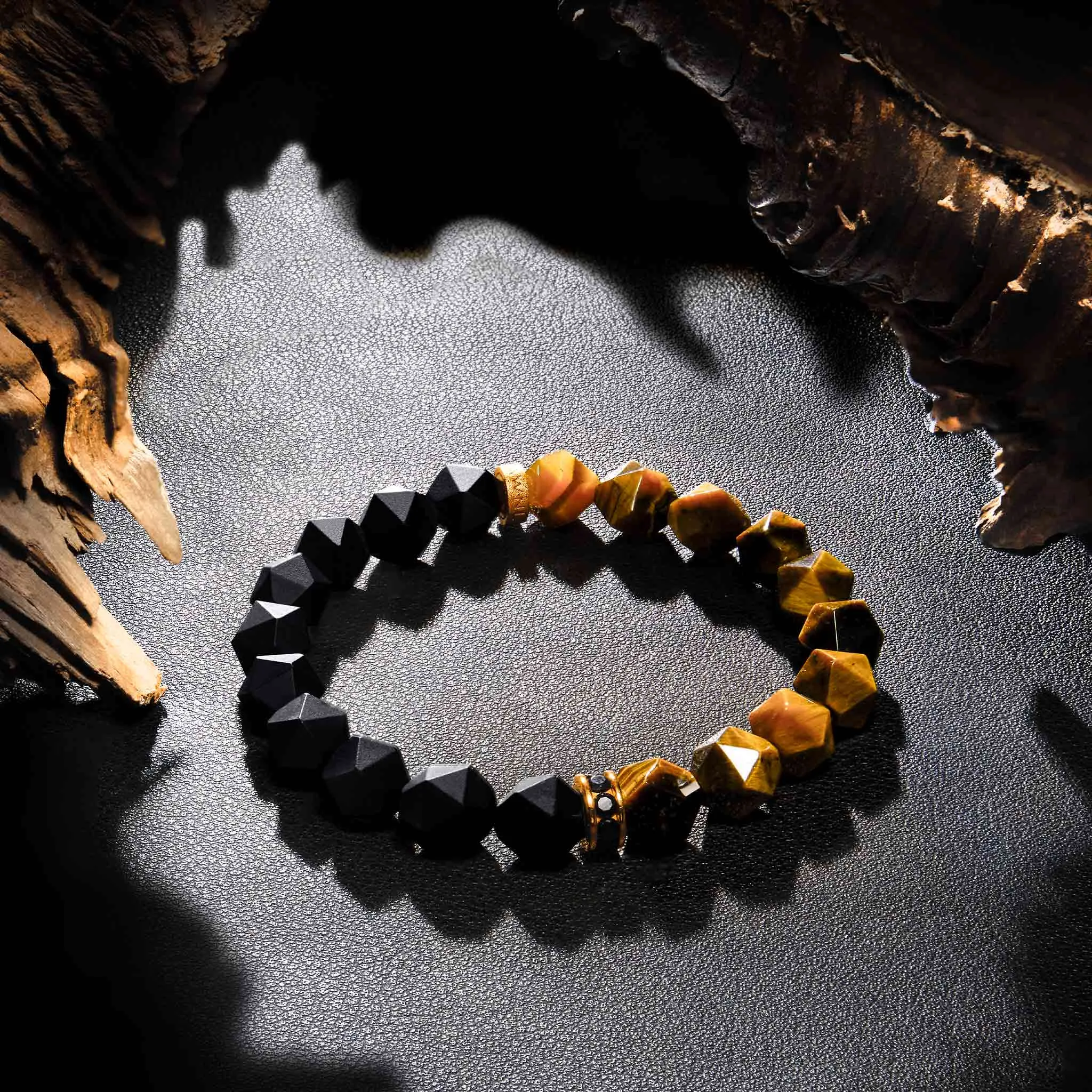 Onyx & Tiger Eye Bracelet