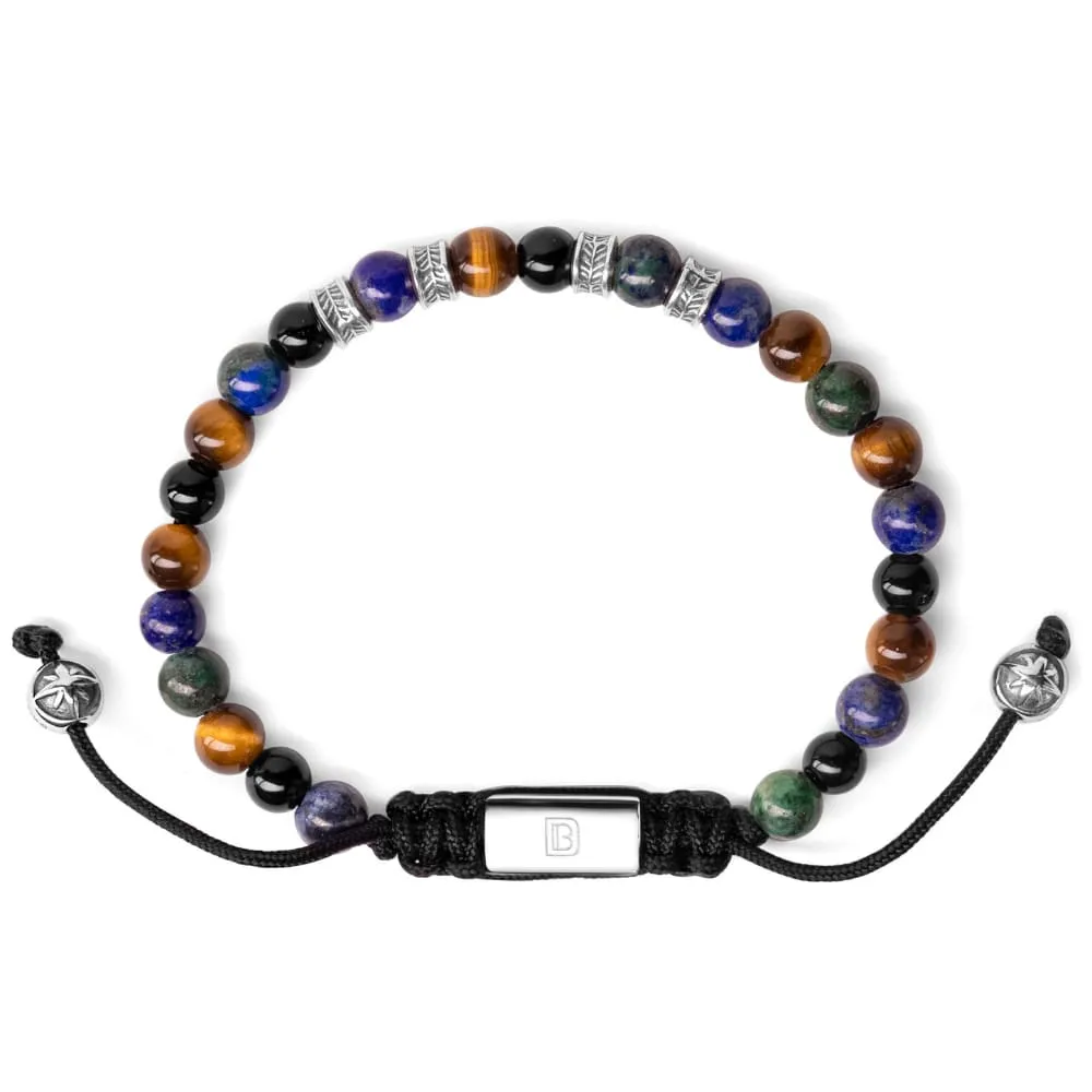 Onyx, Tiger Eye, Lapis, Chrysocolla, and Sterling Silver