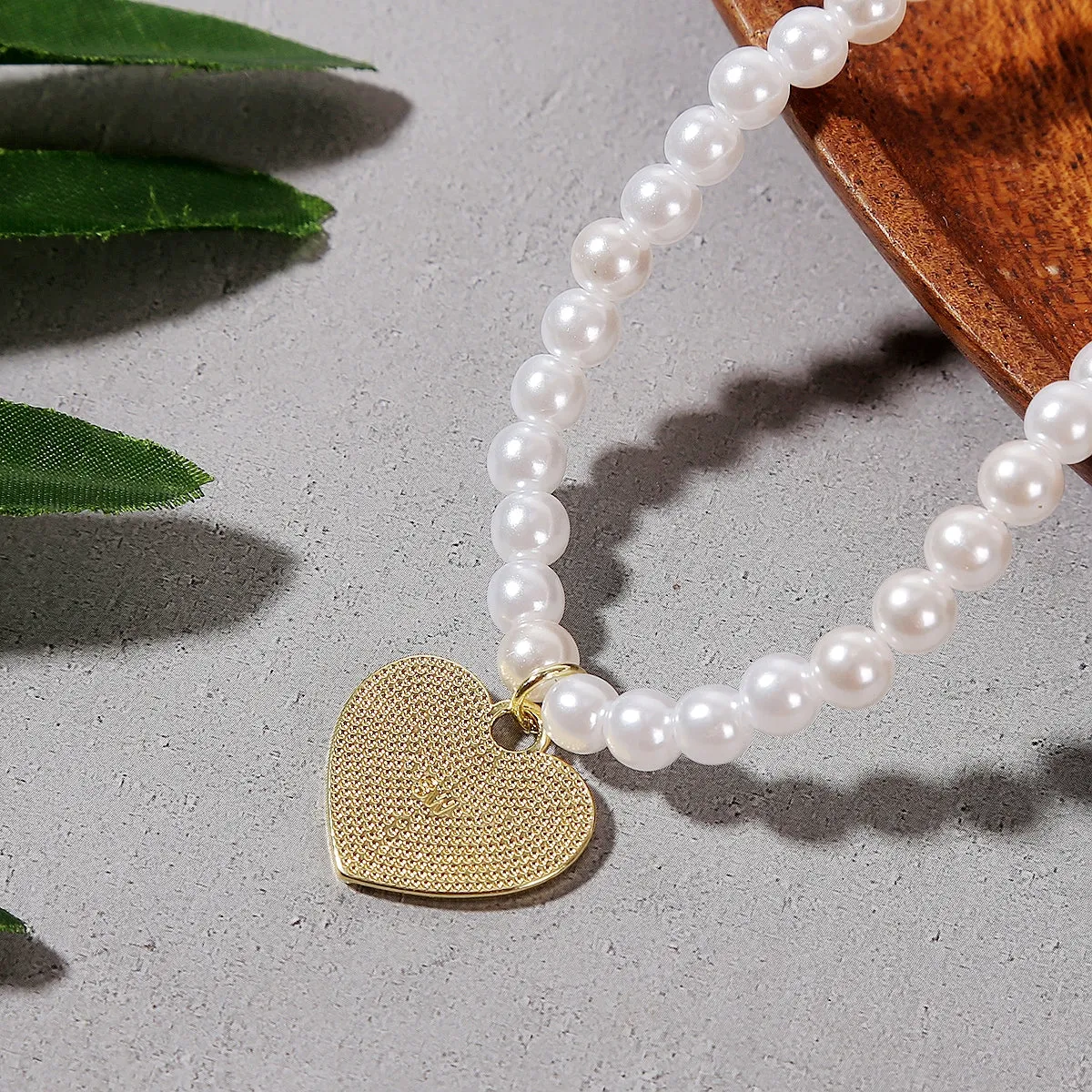 Orange Enamel & Pearl 18K Gold-Plated Beaded Heart Pendant Necklace