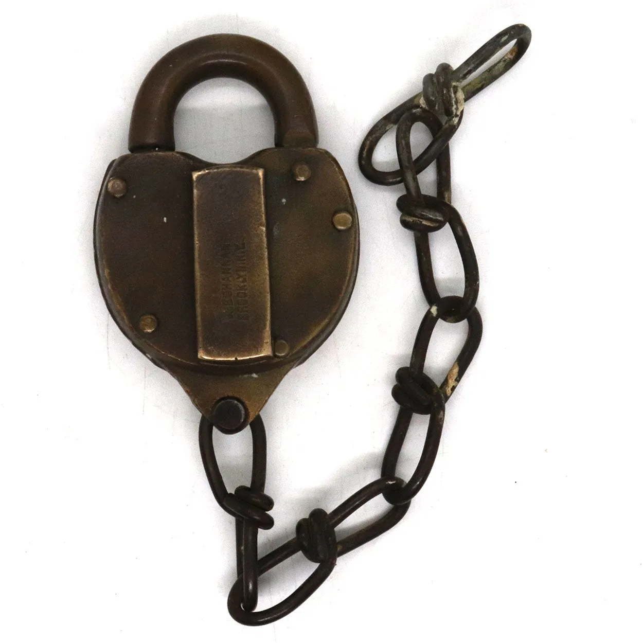 Pair of American Wilson Bohannan & Co. Bronze 119 Railroad Padlocks