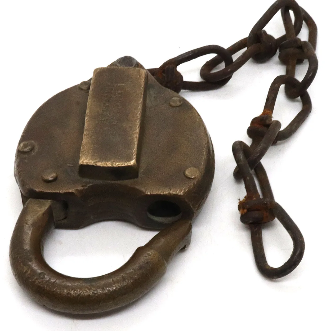 Pair of American Wilson Bohannan & Co. Bronze 119 Railroad Padlocks