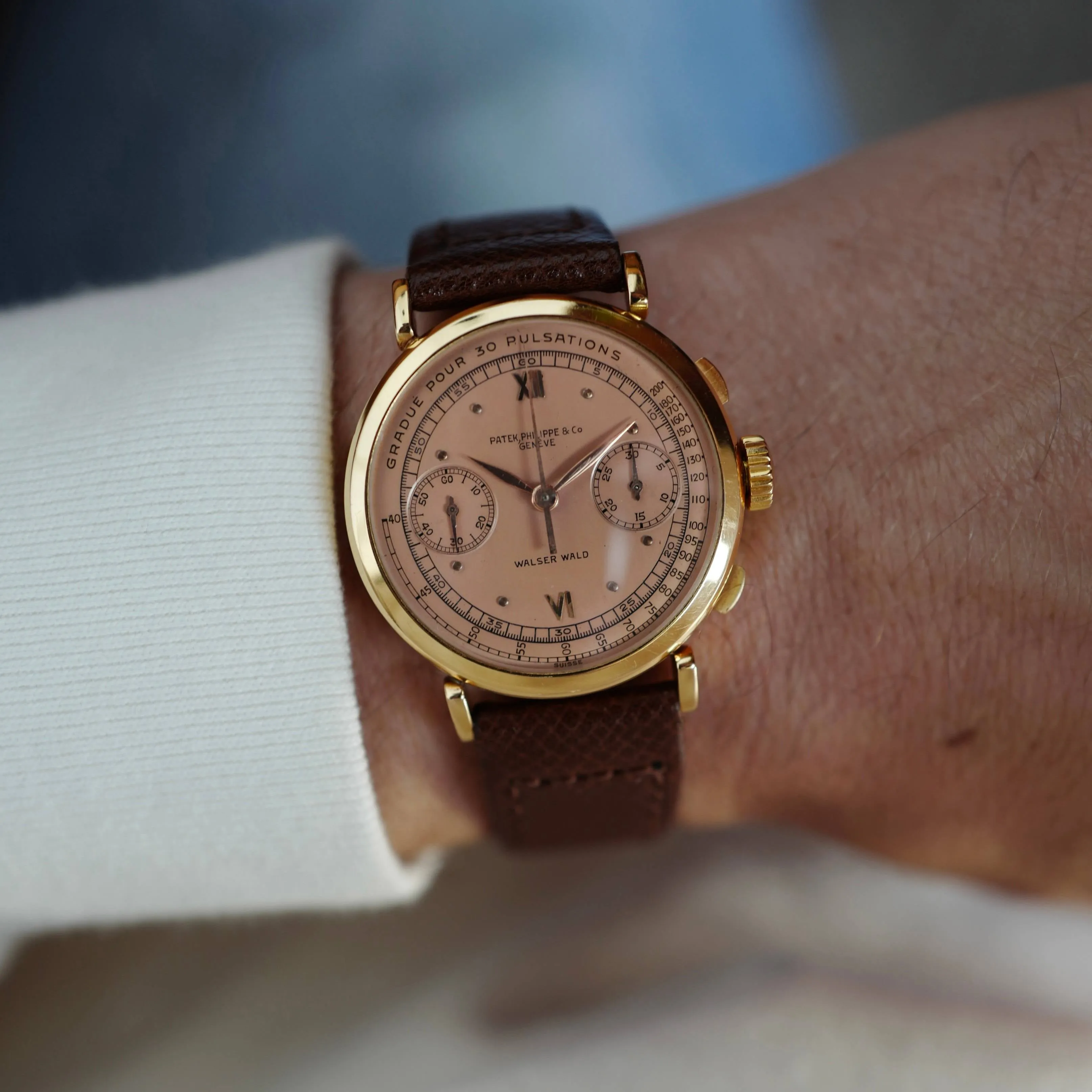 Patek Philippe Rose Gold Chronograph Ref. 591 retailed by Walser Wald (Private Sale)
