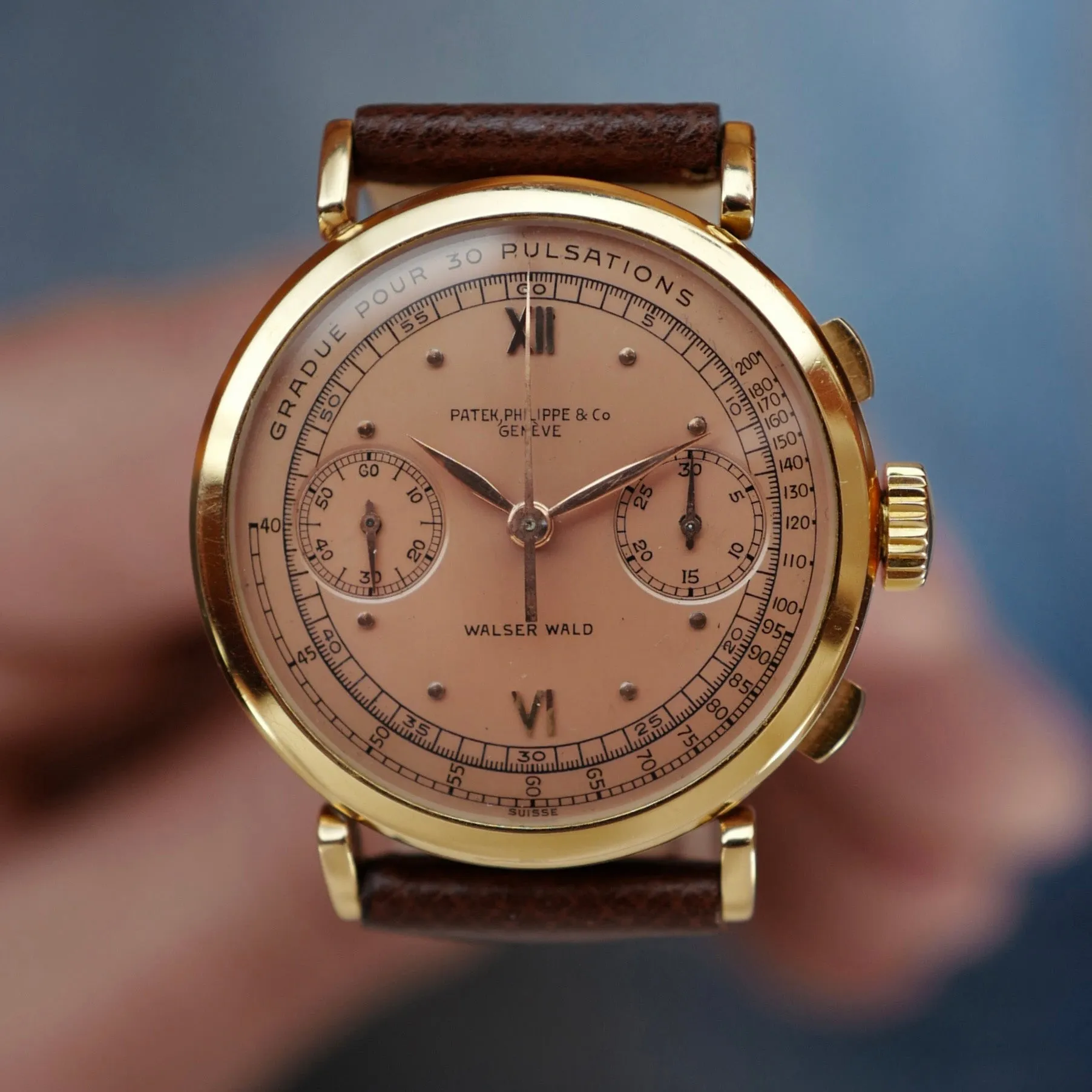 Patek Philippe Rose Gold Chronograph Ref. 591 retailed by Walser Wald (Private Sale)