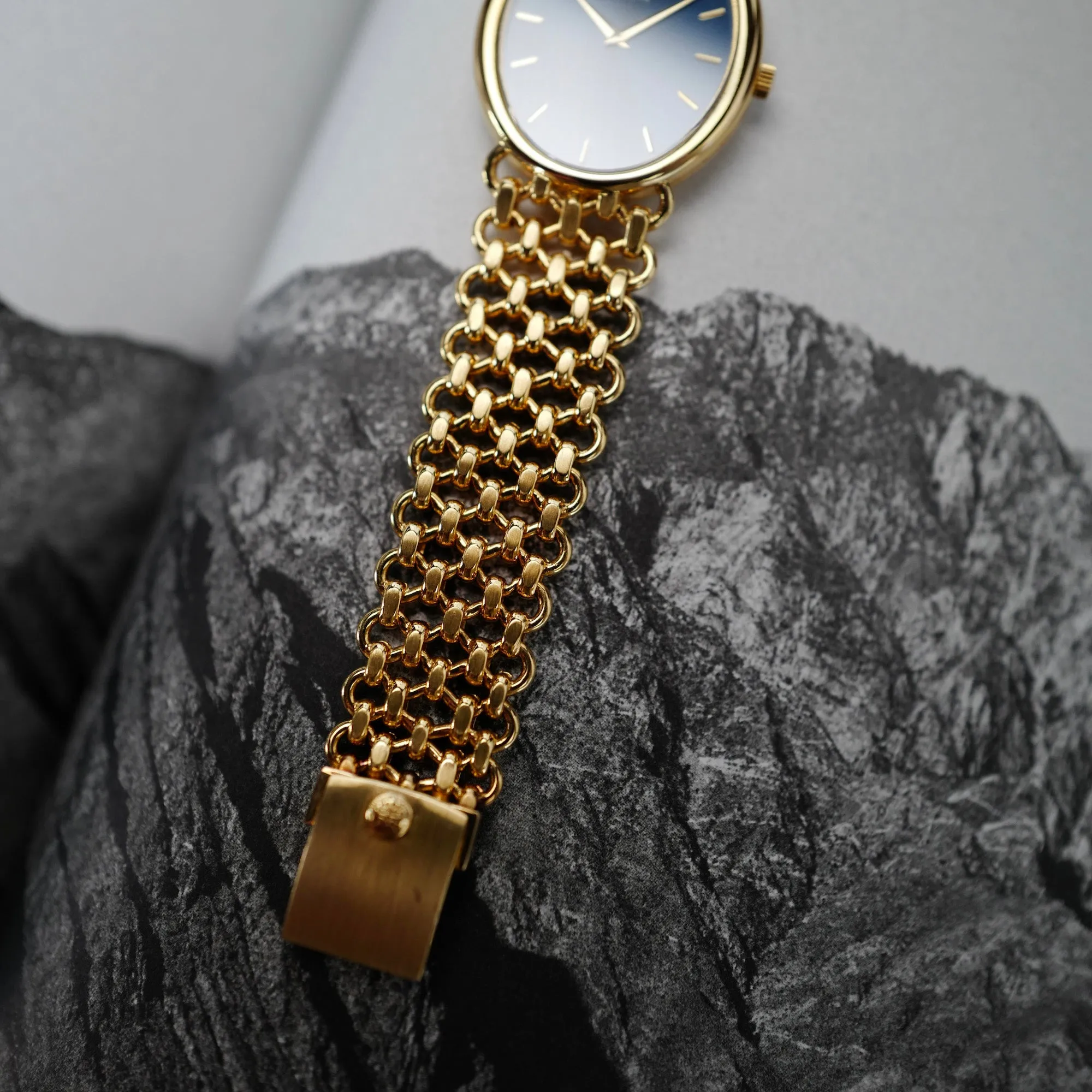 Patek Philippe Yellow Gold Vintage Jumbo Ellipse Ref. 3798/3 on JPE Chain Band