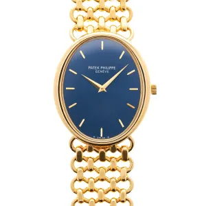 Patek Philippe Yellow Gold Vintage Jumbo Ellipse Ref. 3798/3 on JPE Chain Band