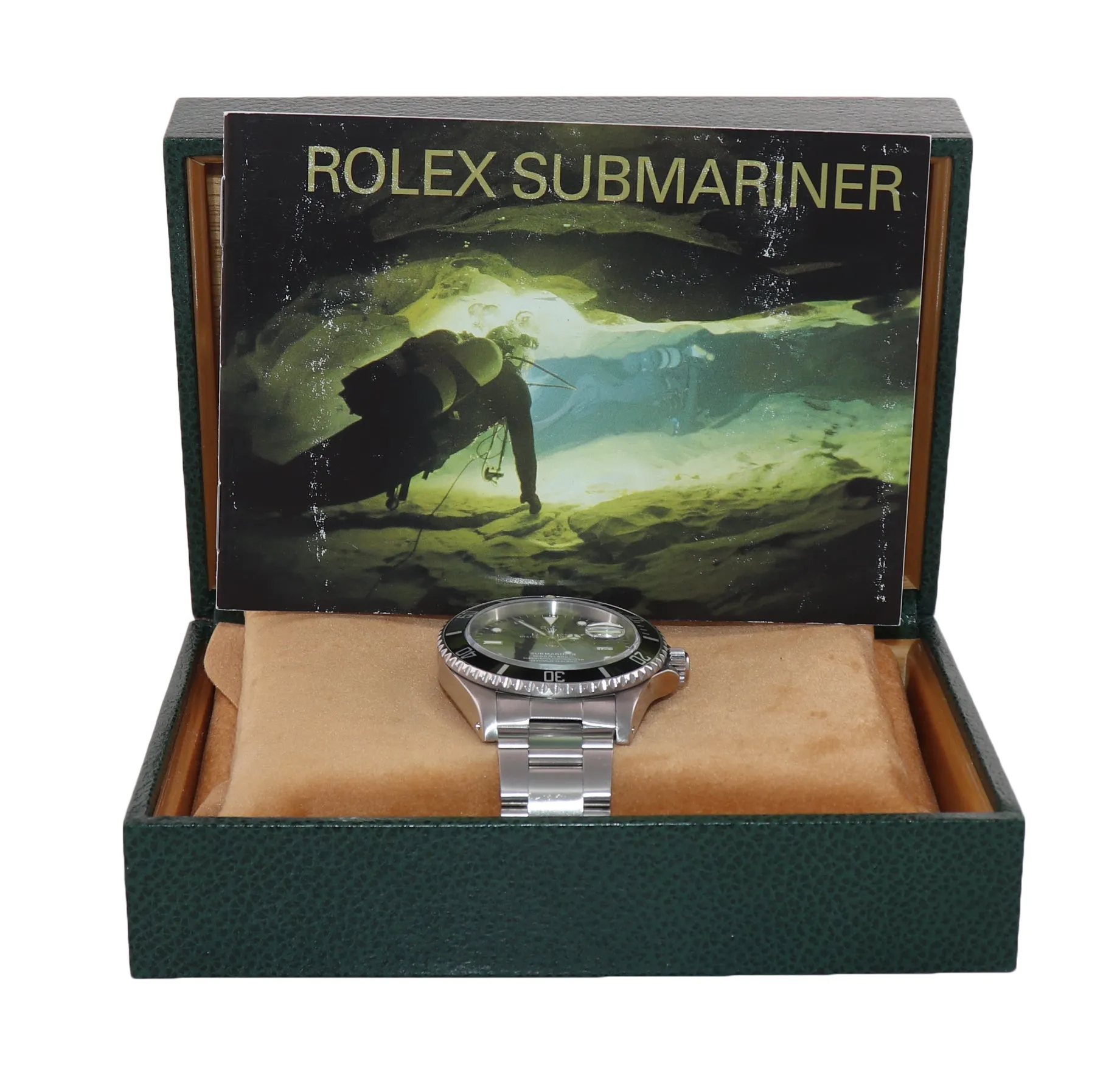PATINA TRITIUM Rolex Submariner Date 16610 Steel Black 40mm Dive Watch Box