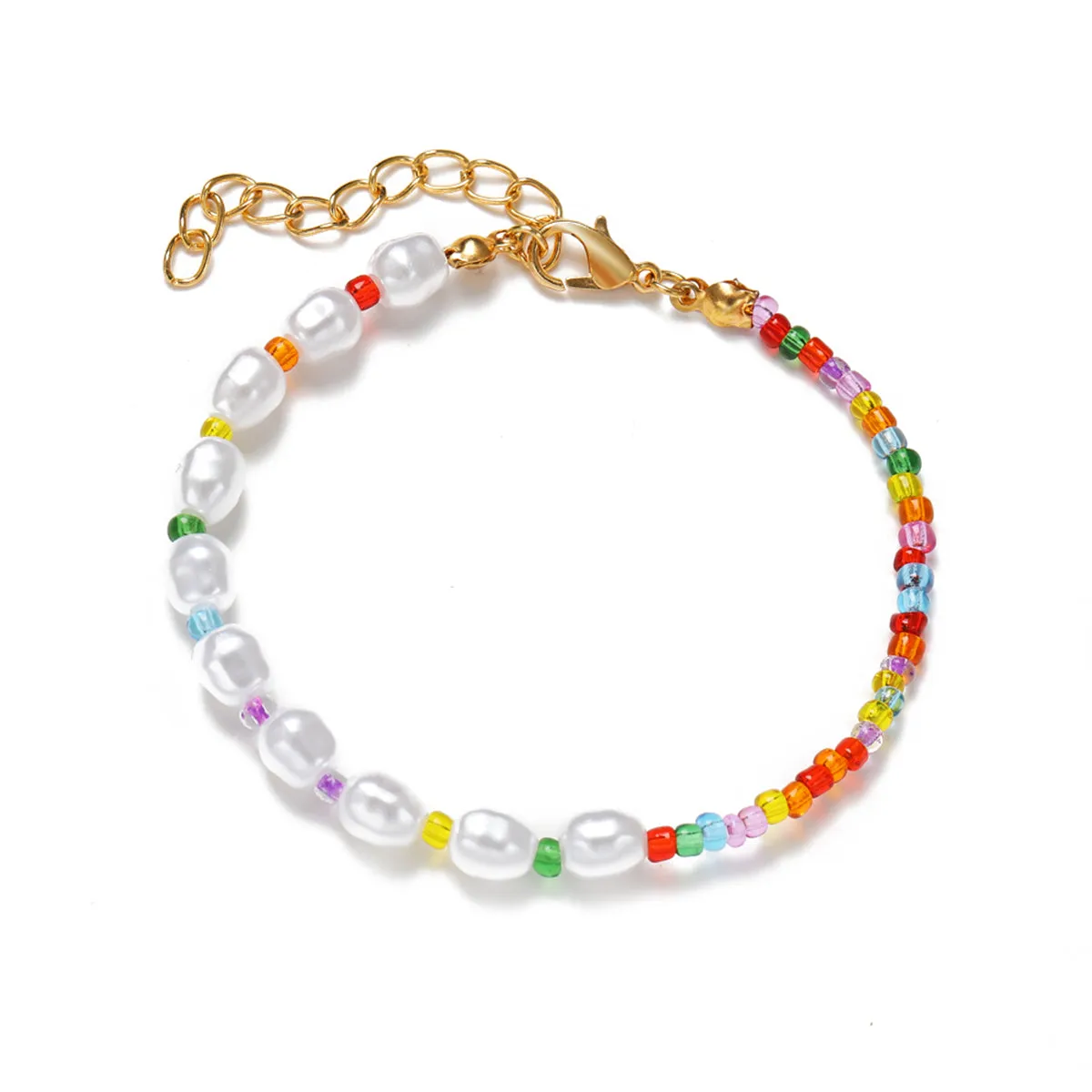 Pearl & Howlite 18K Gold-Plated Multicolor Beaded Bracelet