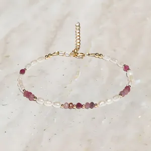 Pearl and Ruby Luxury Bracelet