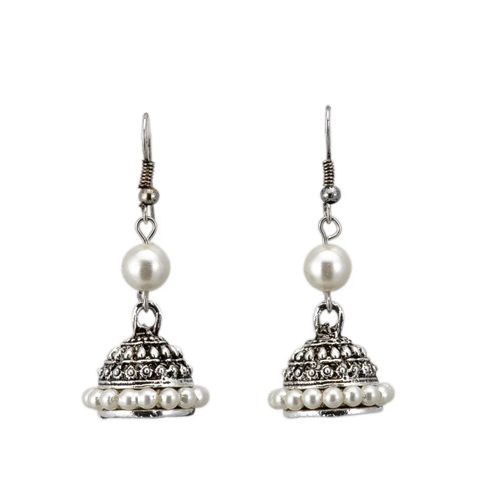 Pearl Beaded Traditional Jhumki for Girl and Woman